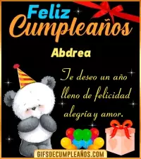 Te deseo un feliz cumpleaños Abdrea